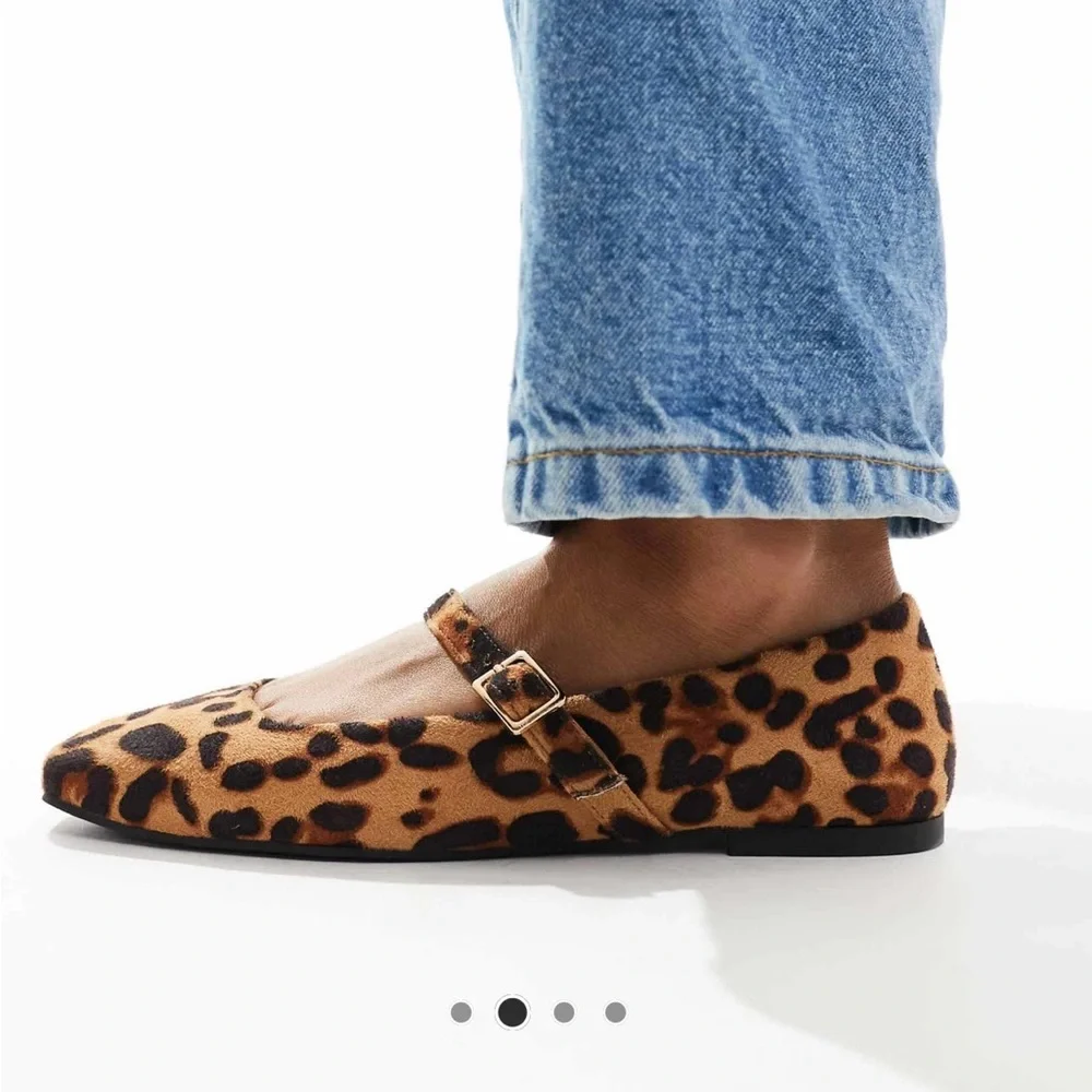 ASOS Leopard Print Mary Jane Ballet Flats - Picture 2 of 11